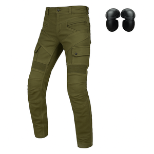 Pantalones de Motociclismo con Rodilleras, Impermeables, Resistentes a la Abrasión, de Cuero, Unisex, 1 Pieza - Product Image 1
