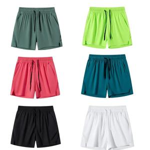 Shorts Homme en Soie Glacée Séchage Rapide pour Course, Sport et Plage – Longueur Cinq-Quarts, Vêtement d'Extérieur Respirant Grande Taille avec Logo Imprimé pour l'Été - Product Image 1