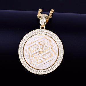 Pendentif Hip Hop pour homme en moissanite authentique personnalisé à la demande à vendre de l'Inde en or massif 10 carats - Product Image 6