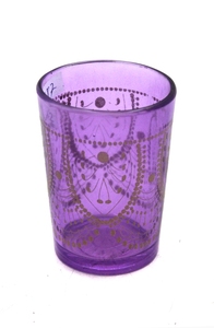 Bougeoir et lanterne de Style américain de couleur orange de support votif rond en verre décoratif d'événement pour la décoration de mariage - Product Image 3