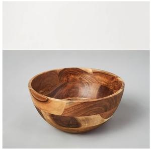 Modern Design Handmade <b>Large</b> Segmented Wood Enameled <b>Serving</b> <b>Bowl</b> Natural Texture for Home Restaurant Camping-India Wholesale - Product Image 6