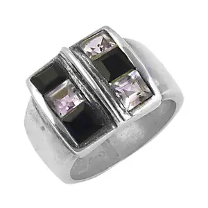 Anillo de Moda Chapado en Oro Rosa con Circonita Cúbica para Mujer - Diseño Moderno - Product Image 1