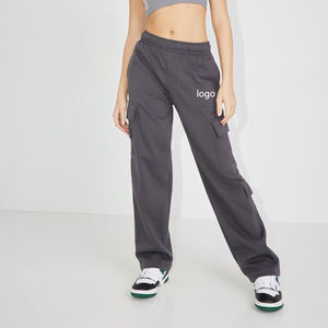 Nouveauté Pantalon cargo pantalon de survêtement ample pour femmes longueur personnalisée pantalon de jogging taille élastique pantalon de survêtement pour femmes - Product Image 4