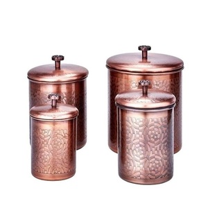 Recipiente de té de metal de calidad superior hecho a mano recipiente de diseño clásico elegante hecho a mano al por mayor recipiente de azúcar de metal - Product Image 4