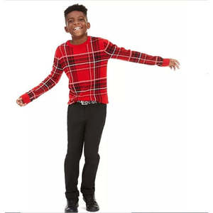 Maglione a Quadri Charter Club per Ragazzi, Taglia Grande, Rosso, per Inverno Autunno Primavera, Cardigan/Gilet in Cotone per Bambini e Bambine - Product Image 2