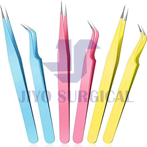 Stylish <b>Hot</b> <b>Pink</b> Manual Isolation Tweezers Perfect Eyelash Extension Tool - Product Image 2