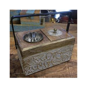 Superior Quality Incense Bakhoor <b>Burner</b> In Wooden And Mother Of Pearl Work Mabkhara With Oud Box For Home Fragrance - Product Image 3