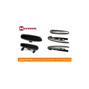 Para Honda Civic FD6, juego de 2 piezas: pestillo de reposabrazos manual y caja de almacenamiento central para palanca de freno de mano - Product Image 1