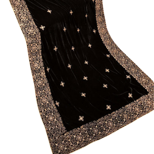 Vente en gros directe d'usine fait à la main hiver chaud châles pour femmes solide broderie châles inde Pakistan polyester vente - Product Image 2