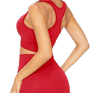 Conjunto de Yoga Profesional de Alta Calidad para Mujer, 2 Piezas, Sin Costuras, Ligero, con Impresión de Logotipo, el Mejor Diseño, Patrón Sólido - Product Image 6