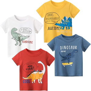 Enfant en bas âge garçon tricoté coton t-shirt personnalisé Applique Boutique vêtements été enfants garçon vêtements chemises fabriquées au Bangladesh - Product Image 1