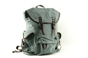 Mochila de Lona y Cuero, Elegante, para Viajes al Aire Libre, Escuela, Portátil, Transpirable, Ligera, Gran Capacidad, Unisex, LCBP-0098 - Product Image 4