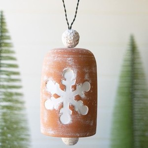 Décoration de Noël Haute Qualité Patine Colorée Jingle Bell Meilleur Vendeur Avec Corde Suspendue Conception De Flocon De Neige - Product Image 6