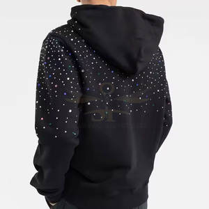 Sweat à capuche décontracté en strass avec pierre scintillante Sweat à capuche en strass à la mode et confortable - Product Image 2
