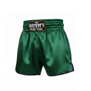 Pantalones Cortos de Boxeo Muay Thai Estilo Retro, de Alta Calidad, de Satén, para Entrenamiento de Kickboxing, Duraderos, Unisex, para Adultos Principiantes - Product Image 2