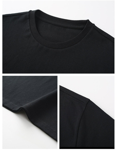 เสื้อยืดคอกลมแขนสั้นทรงโอเวอร์ไซส์สำหรับผู้ชาย คุณภาพสูง ระบายอากาศได้ดี ผ้าฝ้าย 100% ลายเรียบ ดีไซน์ไหล่ตก ปรับแต่งได้ - Product Image 6