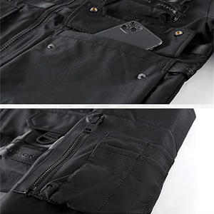 Vestes d'hiver à fermeture éclair avec logo personnalisé, plusieurs poches, veste technique coupe-vent, résistance au froid, protection imperméable - Product Image 5