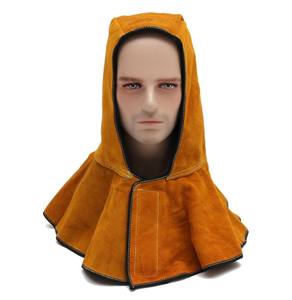Capucha de Soldador Personalizada CGLX, Capucha Protectora de Seguridad de Cuero Vacuno Industrial y Algodón para Soldadura - Product Image 6