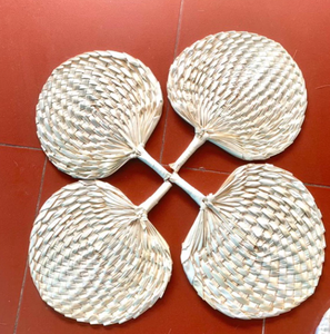 ECO FRIENDLY <b>Hand</b> <b>Fan</b> Wedding Custom Heart Palm Leaf Bamboo Straw Seagrass Grass <b>Hand</b> <b>Held</b> <b>Fan</b> Small <b>Fans</b> Vietnam Products - Product Image 2
