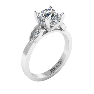 แหวนหมั้นเพชรเม็ดกลมสีทองแบบ925เงินสามชิ้นสำหรับผู้หญิงแฟชั่นสุดหรู - Product Image 4