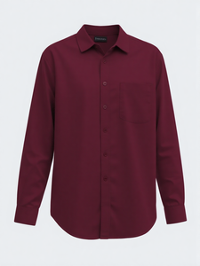 เสื้อเชิ้ตลำลองสีทึบธรรมดาดีไซน์พิเศษสำหรับผู้ชายมีคอปกตั้งเสื้อออกแบบได้ตามต้องการจากบังคลาเทศ - Product Image 3