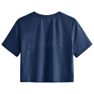 เสื้อครอปท็อปผู้หญิงผ้าฝ้ายคุณภาพพรีเมียมขายดี สีพื้น คุณภาพสูง เหมาะสำหรับฤดูร้อน ลดราคาพิเศษทางออนไลน์ - Product Image 2