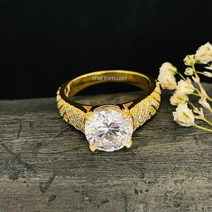 Bague de fiançailles en or massif 14K 2 Ct CVD IGI certifié diamant solitaire, bague en diamant solitaire de 2 Ct taille ronde cultivée en laboratoire - Product Image 2