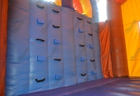 Toboggan aquatique gonflable tropical avec toit couvert, trampoline pour enfants, tente de jeu, combo 3-en-1