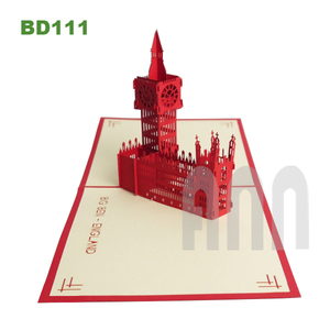 Cartes de vœux 3D faites à la main de haute qualité, motif grand monument, paysage de la Grande-Boucle, style japonais, fournitures de décoration pour Thanksgiving ANN - Product Image 6