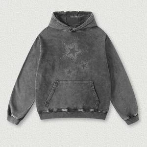 Sweat-shirt à capuche surdimensionné avec logo personnalisé, impression sérigraphique de haute qualité, sweat-shirt surdimensionné lourd pour hommes - Product Image 3