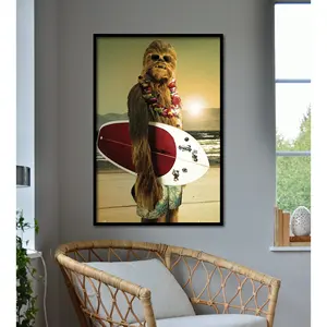 Affiche Star Wars de style moderne Chewbacca Surfin' pour décoration murale - Product Image 4