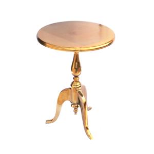 Mobilier de salon personnalisé Table ronde avec revêtement en poudre crémeux Table d'appoint décorative - Product Image 2