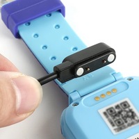 Venta al por mayor de fábrica Cable de carga USB de 2 pines/4 pines fuertemente magnético Líneas de 2,84mm/4mm/7,62mm para relojes inteligentes negros Cobre puro