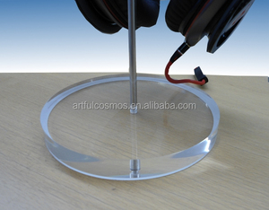 2025 Customizable Portable Universal Headset <b>Stand</b>: Durable Acrylic and wood Desk Bracket for <b>Headphones</b> - Product Image 5