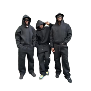 Conjunto de Sudadera con Capucha y Pantalones Deportivos Bordados para Hombre, Hechos a Medida, Precio al por Mayor, Sudadera Holgada con Capucha y Pantalones Deportivos Unisex - Product Image 1