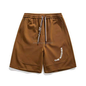 Pantalones Cortos Deportivos de Malla para Hombre, Diseño Personalizado, con Cordón, Bolsillos Laterales, Cintura Media, Patrón Sólido, Secado Rápido, Transpirables, con Estampado Puff - Product Image 2