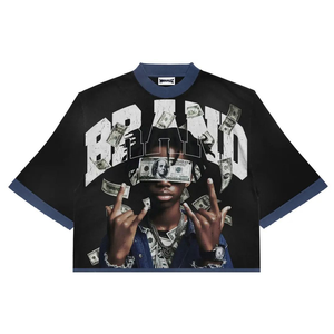 T-shirt Homme Personnalisé avec Logo, Coton Lourd 300g, Coupe Oversize à Épaules Tombantes, Imprimé Lettres, Écologique - Product Image 1