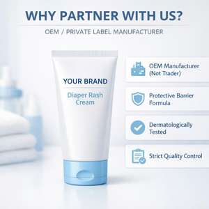 Crème anti-irritations pour bébés sous marque privée, formule barrière protectrice, apaisante pour peaux sensibles, soin nourrissant, fabricant OEM de produits pour bébés - Product Image 2