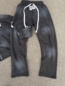 Survêtement personnalisé à fermeture éclair vintage délavé à l'acide, coupe ample 100% coton imprimé bouffant, pantalon de survêtement lourd - Product Image 5