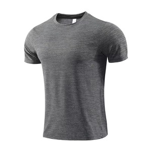 100% coton T-shirt pour hommes coupe ajustée tricot régulier motif solide Style formel poids lourd teint en plaine impression numérique - Product Image 2