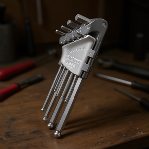 Juego de 9 Llaves Hexagonales Largas Anguladas con Cabeza Esférica de Acero Inoxidable para Aplicaciones de Uso General - Product Image 3