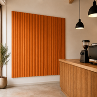Panneau acoustique intégré 3D Kuswave |   Feutre acoustique thermoformé en fibre de polyester, panneau PET pressé en 3D, 2400x1200mm