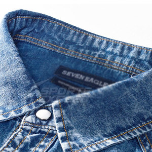 2025 T-shirt en jean bon marché en gros de haute qualité pour hommes chemises en jean personnalisées pour la vente en ligne - Product Image 3