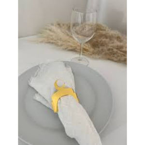 Exclusive Quality <b>Hammered</b> Metal Napkin Ring Vintage Design Gold Plated Napkin Ring Islamic Festive Eid Napkin Ring and <b>Holder</b> - Product Image 3