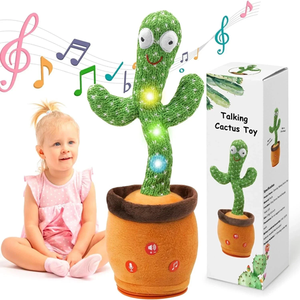 Talking Cactus Toy Upgraded Interactive Dancing Singing <b>Repeats</b> Voice for Kids - Product Image 1