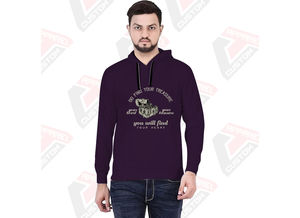 Premium Men's Pullover Hoodie Ultra Cozy and Comfortable 100% Cotton Embroidered Plain Dyed with Digital Printing for Winter - Product Image 3