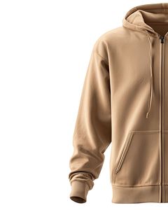Sweatshirts à capuche zippés et pulls à capuche en coton de couleur unie pour hommes Streetwear décontracté avec poche kangourou pour l'automne et l'hiver - Product Image 3