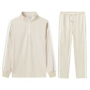 Chándales para hombre de 2 piezas de manga larga atléticos con cremallera completa chándal conjunto de chándal informal al aire libre ropa de calle conjunto de chándal deportivo - Product Image 2