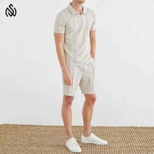 2025 venta al por mayor sólido liso para hombre Polo corto conjunto Premium Regular Fit y alto rendimiento atlético doble conjunto para hombres - Product Image 2