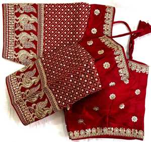 La blusa moderna tiene Jari, hilo, badla y material de trabajo de secuencia La blusa de seda de COBRA pesada tiene Froent Open Paterrn Design RASHIKA - Product Image 1